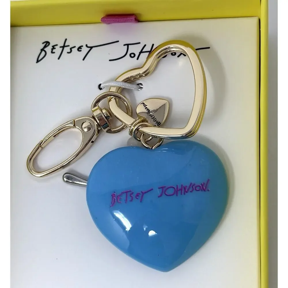 Betsey Johnson Cereal Bowl Key Fob Chain Ring Bag Charm Keyring Keychain 4” NWT